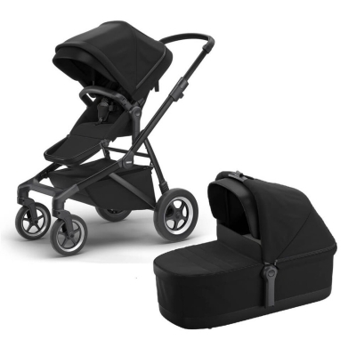 Thule Комбинирана количка 2в1 Sleek - Midnight Black/шаси Black